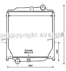 AVA QUALITY COOLING Радиатор, охлаждение двигателя VL2057